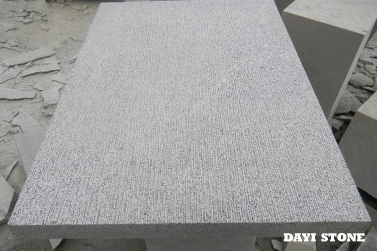 Paving Dark Grey Granite G654 Top chiseled others sawn